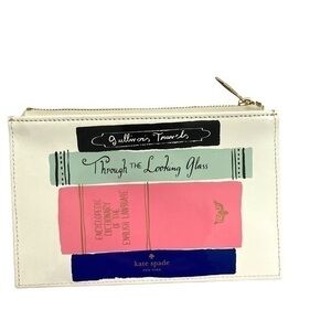 Kate spade rare book library pencils case cosmetic multi functional bag